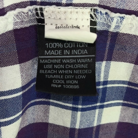 Jack Men’s Plaid Button Down Shirt Size Large - Picture 6 of 6